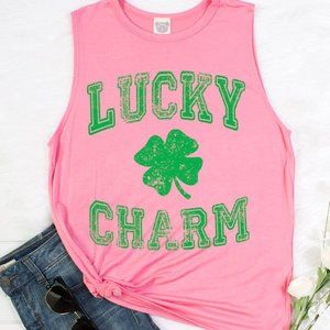 Lucky Charm Clover Muscle T-Shirt